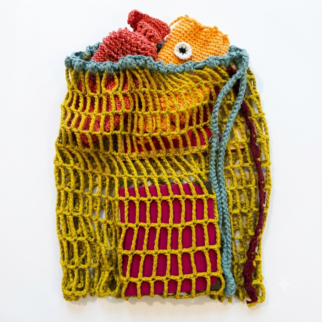 Handmade crochet net bag