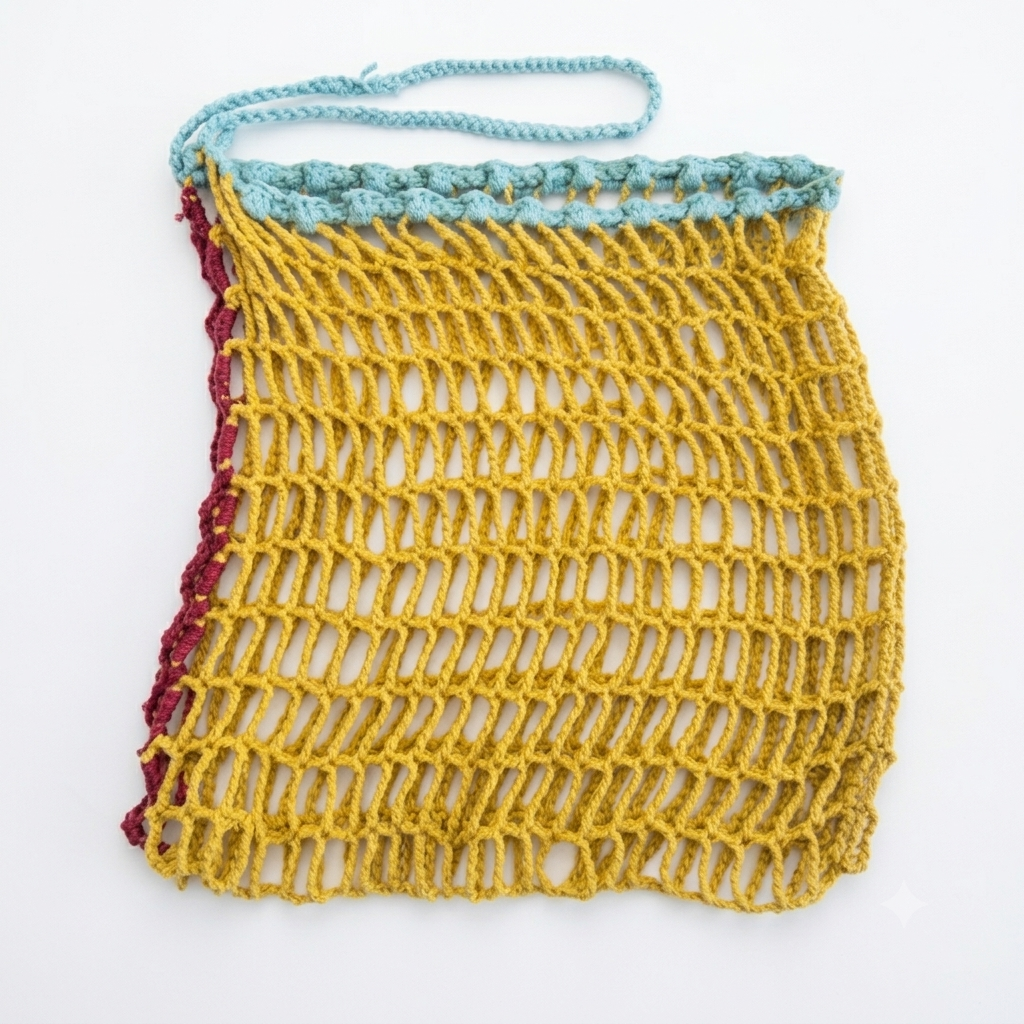 Handmade crochet net bag